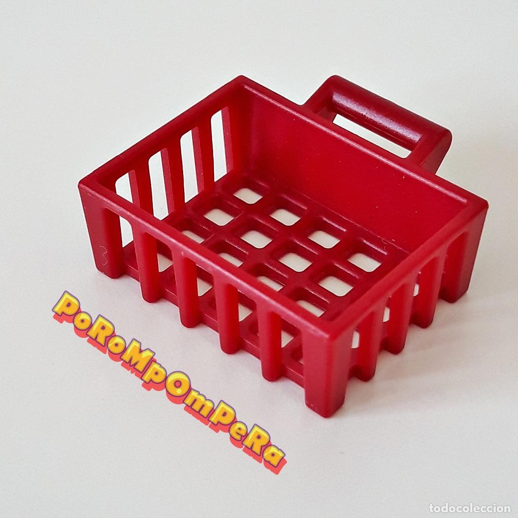 Playmobil: PLAYMOBIL CAJ&Oacute;N TIPO CESTA GRANATE PARA ALMACENAJE MUEBLE MODERNO K9