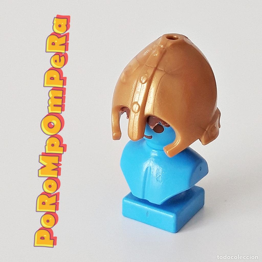 Playmobil: PLAYMOBIL CASCO DORADO PROTECTOR NARIZ Y AGUJERO PLUMA CABALLERO MEDIEVAL 3971 6006 K9