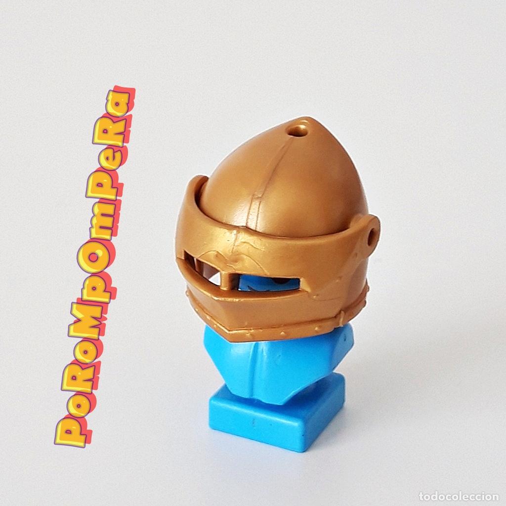 Playmobil: PLAYMOBIL CASCO DORADO AGUJERO SUPERIOR PLUMA CABALLERO MEDIEVAL GUERRERO B&Aacute;RBARO YELMO K9