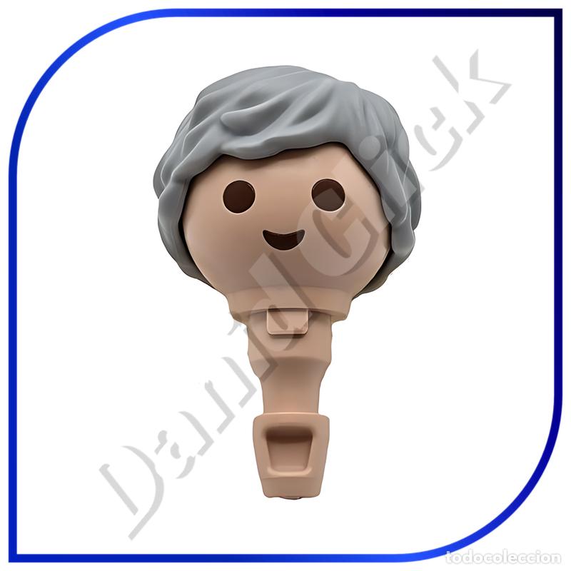 Playmobil: PLAYMOBIL CABEZA CON PELO GRIS