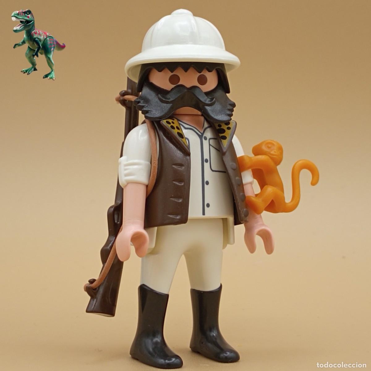 Playmobil: Playmobil figura cazador de caza mayor furtivo explorador mono safari africa jungla selva