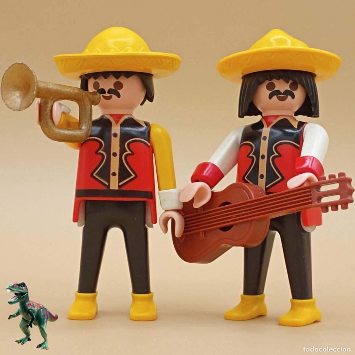 Playmobil: Playmobil figura mariachis musicos mexicanos mejicanos banda musical guitarra trompeta oeste western