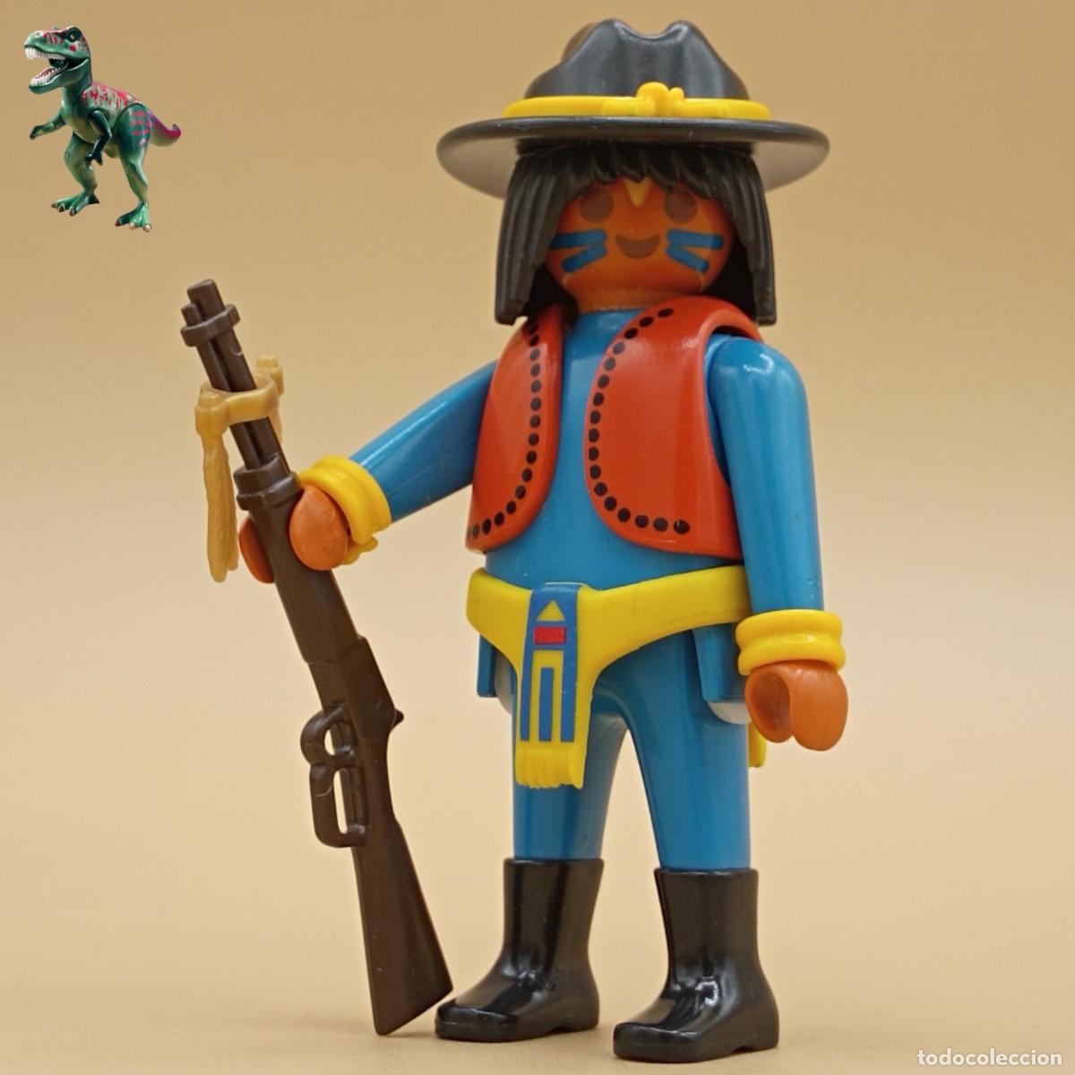 Playmobil: Playmobil figura rastreador indio explorador nativo americano caballeria yankee unionista nordista