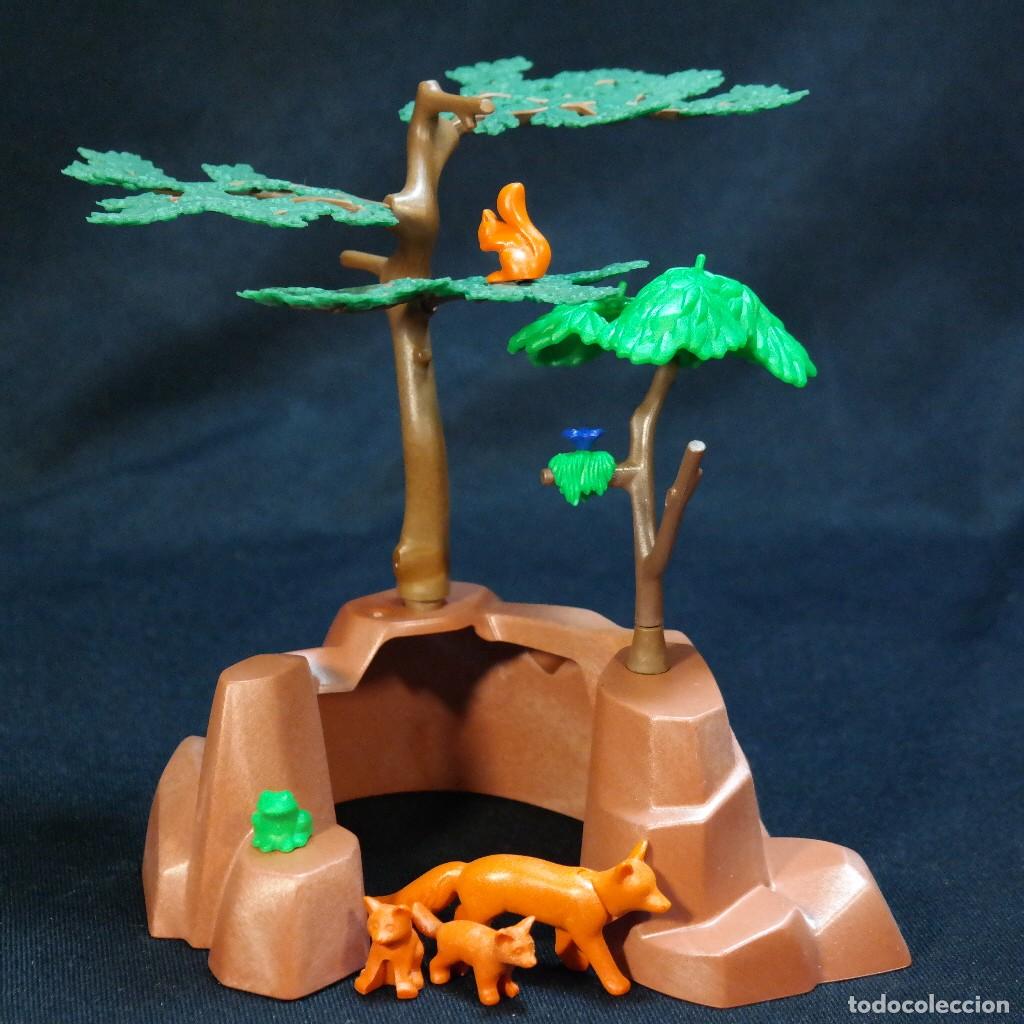 Playmobil: Playmobil roca grande con arbol y zorros ☼