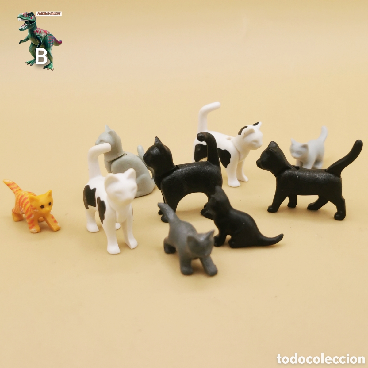 Playmobil: Playmobil lote de gatos mascota felino minino gatitos zoo granja casa mansion rancho caba&ntilde;a campo