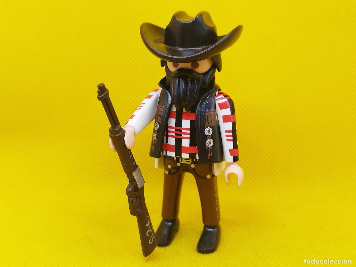 Playmobil: Playmobil Vaquero con winchester, cowboy con barba