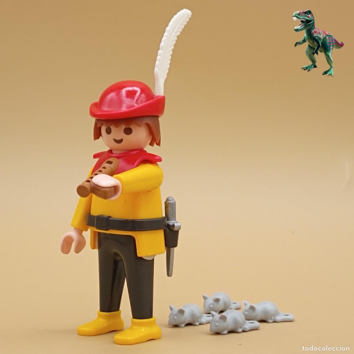 Playmobil: Playmobil figura flautista de Hamelin trovador ratas ratones flauta musico medieval cuento infantil