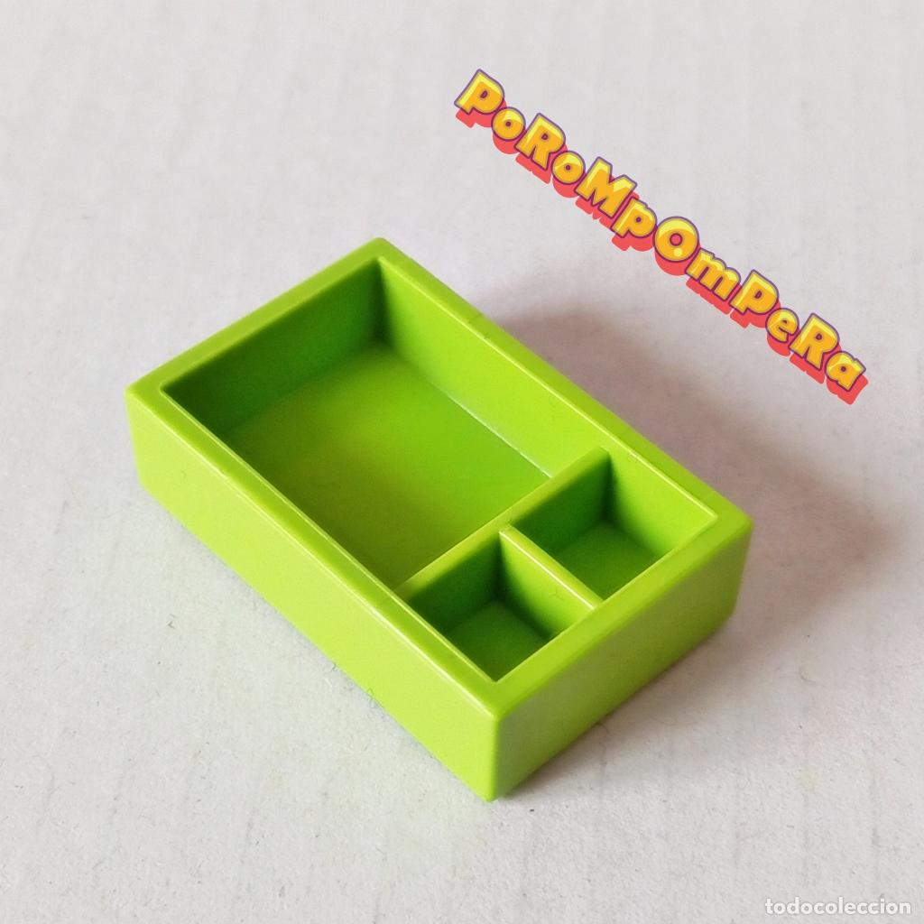 Playmobil: PLAYMOBIL CAJA RECTANGULAR VERDE LIMA COMPARTIMENTOS - SET/S POR DETERMINAR K9
