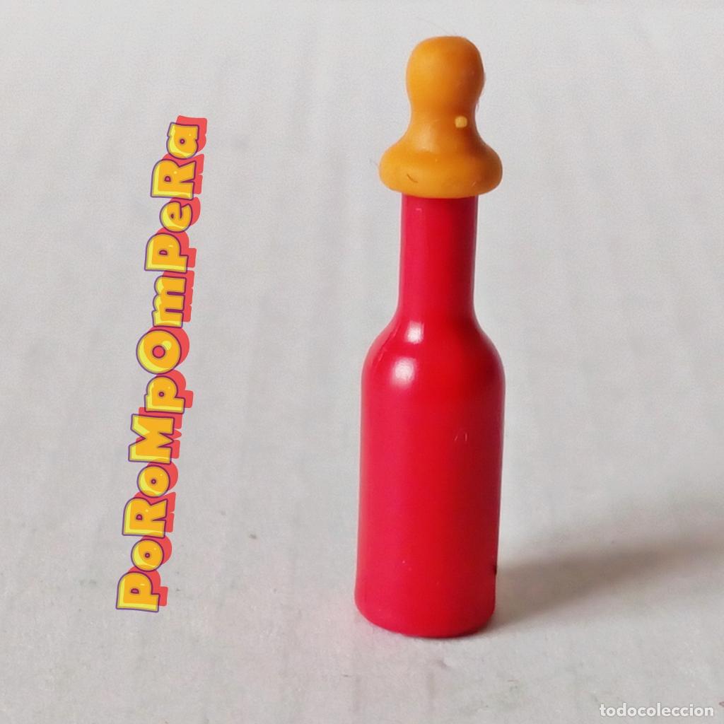 Playmobil: PLAYMOBIL BOTELLA KETCHUP FOOD TRUCK 5632 BIBER&Oacute;N ROJO BOTE TARRO HAMBURGUESA BURGER K9