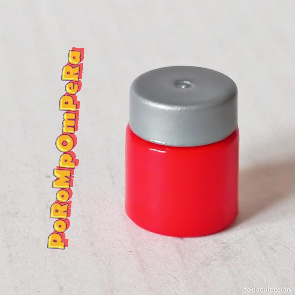 Playmobil: PLAYMOBIL TARRO ROJO TAPA PLATEADA BOTE ENVASE ALIMENTO TIENDA SUPERMERCADO COCINA R9