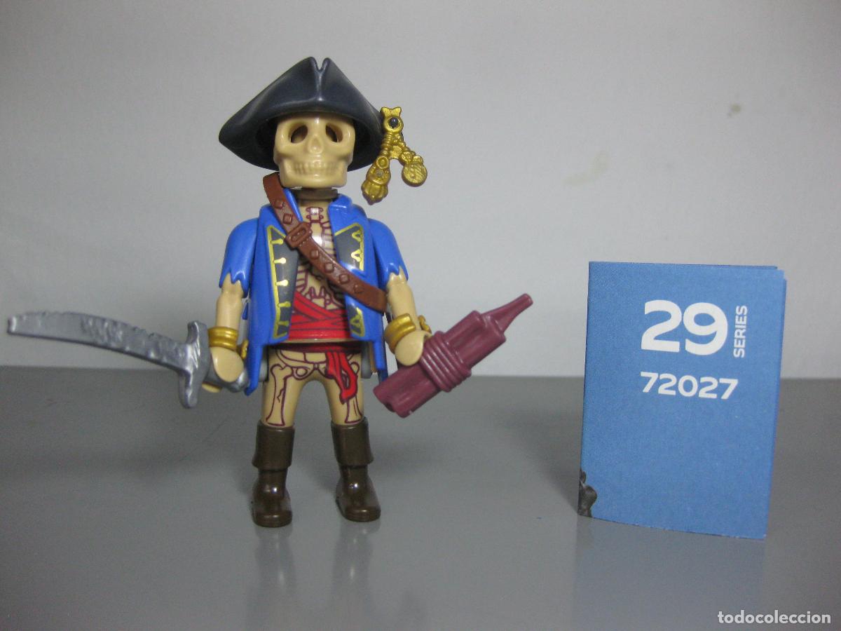 Playmobil: playmobil serie 29 AZUL sobre sorpresa - PIRATA CALEVERA ESQUELETO ZOMBIE DINAMITA