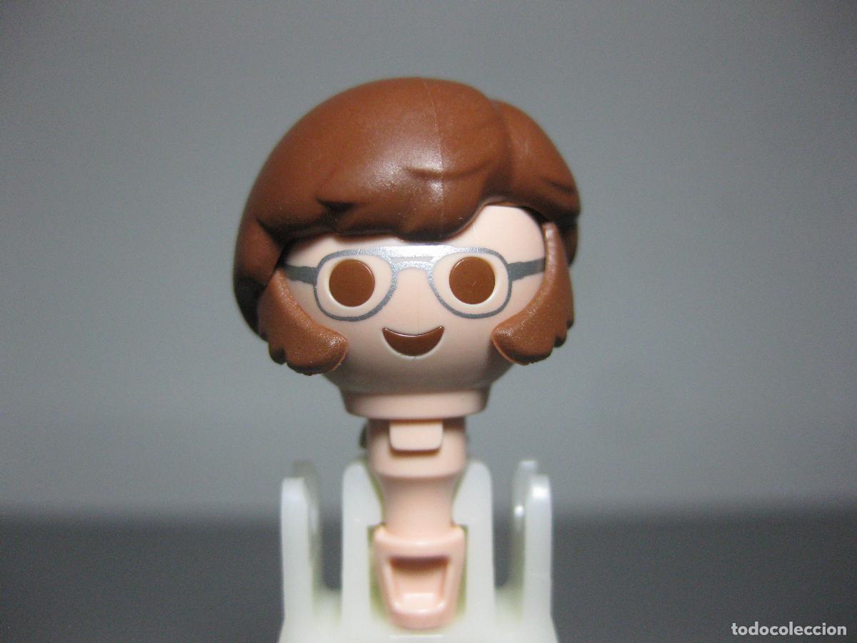 Playmobil: PLAYMOBIL CABEZA CON GAFAS RECAMBIO + PELO + PATILLAS MARRON - las 3 cosas