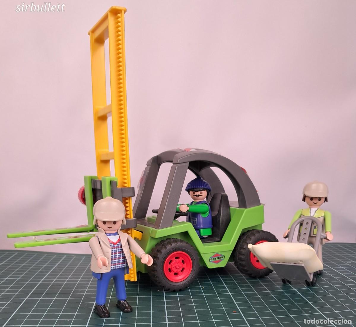 Playmobil: Carretilla elevadora y 3 figuras operarios 3003