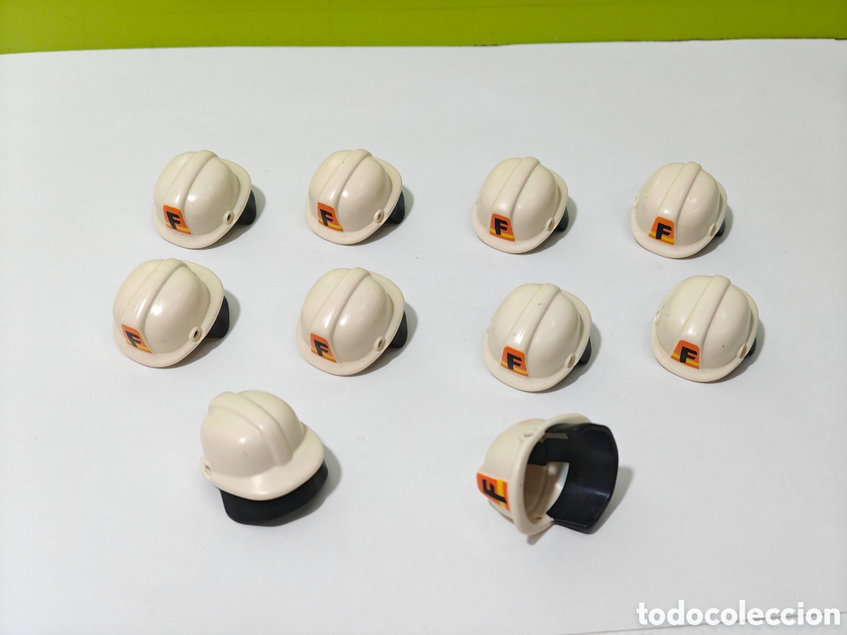 Playmobil: playmobil lote 10 cascos de bombero city...
