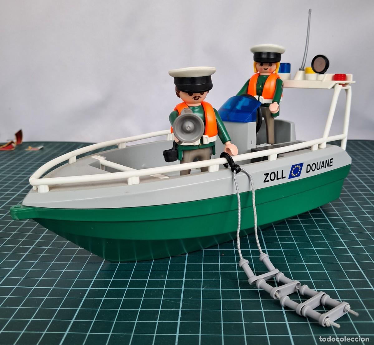 Playmobil: Lancha de polic&iacute;a del puerto de playmobil. 4471 lancha aduanera y 2 polic&iacute;as