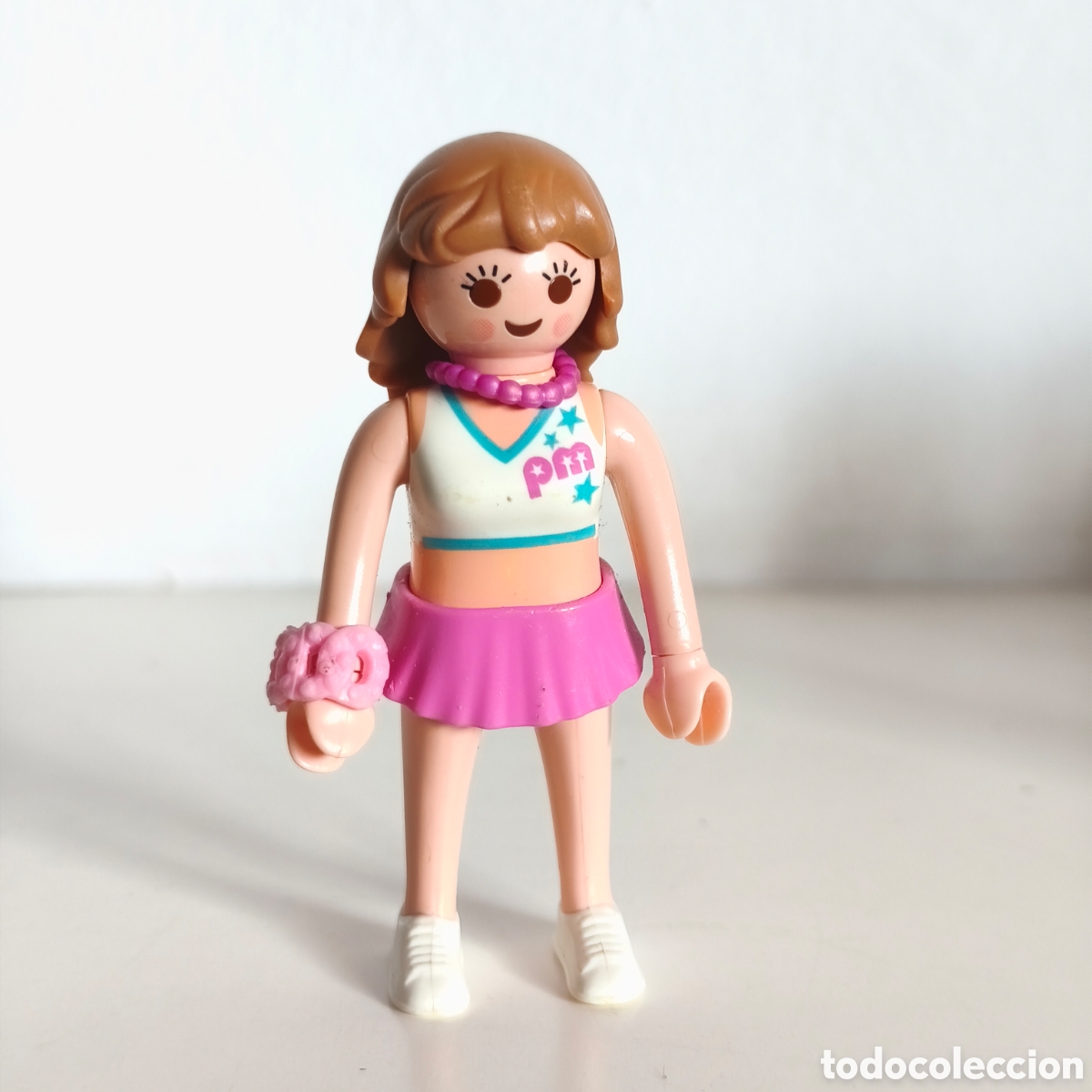 Playmobil: Playmobil, Animadora con minifalda, collar y pulseras rosas
