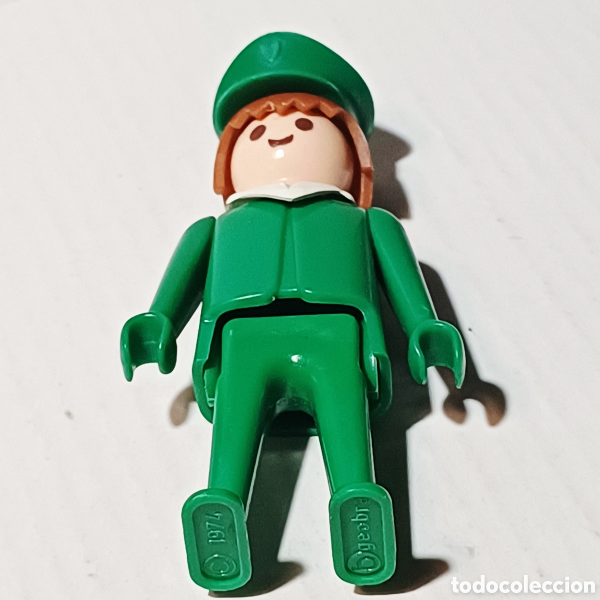 Playmobil: Figura Playmobil capitan policia verde gorra moto ref. 3401