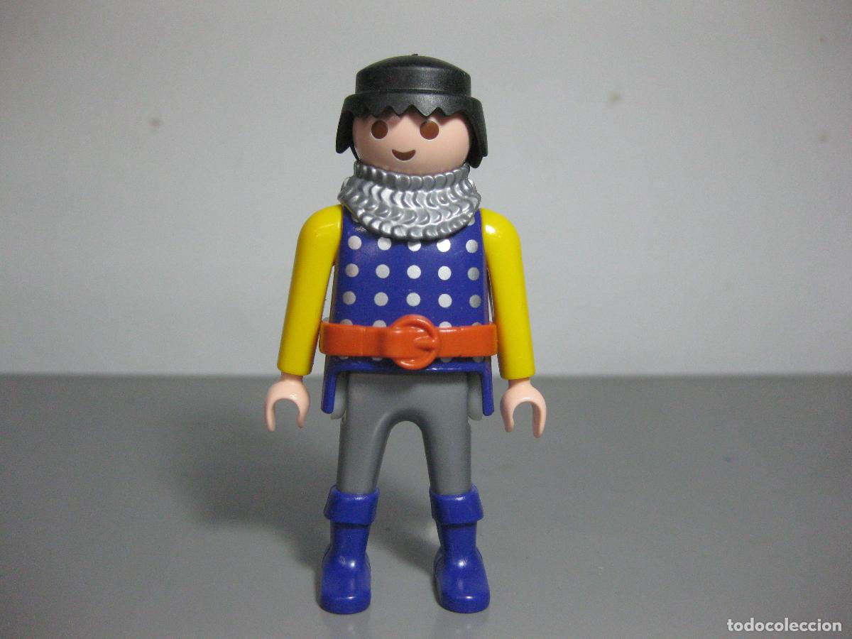 Playmobil: playmobil FIGURA MEDIEVAL CON CUELLO COTA MALLA CERRADO Y CINTURON -MIX19