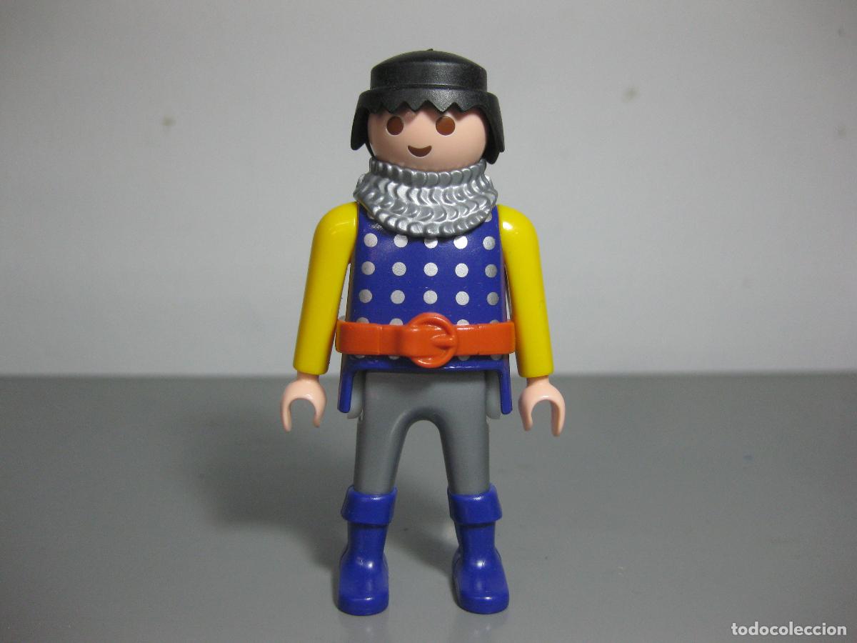 Playmobil: playmobil FIGURA MEDIEVAL CON CUELLO COTA MALLA CERRADO Y CINTURON -MIX19