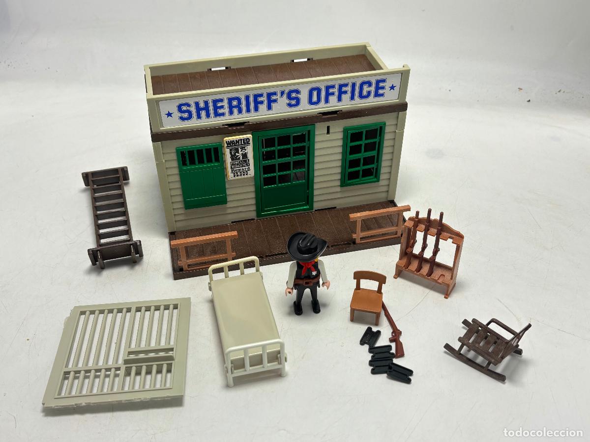 Playmobil: Playmobil 3423 casa sheriff defecto reja y marcas pegamento fachada oeste
