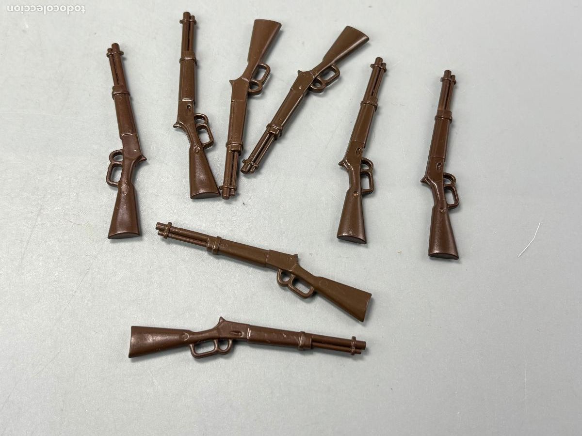 Playmobil: PLAYMOBIL lote escopeta rifle vaquero soldado oeste
