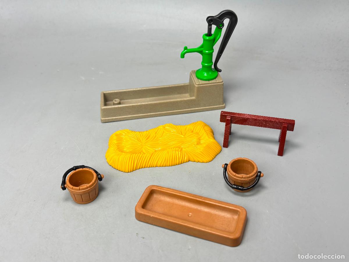 Playmobil: Playmobil lote fuente abrevadero cubo