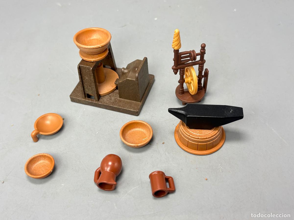 Playmobil: PLAYMOBIL lote accesorios torno barro Hiladora yunque