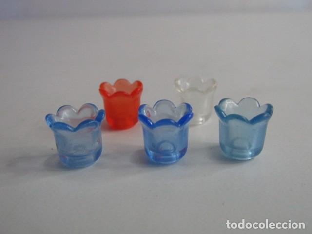Playmobil: DIFICIL LOTE DE 5 TULIPAS VARIOS COLORES APLIQUES O LAMPARAS VICTORIANAS PLAYMOBIL