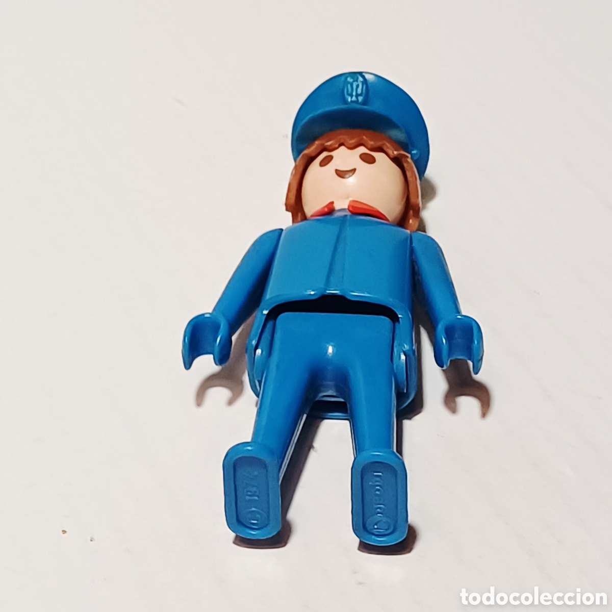 Playmobil: Figura playmobil hombre azul revisor tren primera epoca ref. 4000 4002 4300