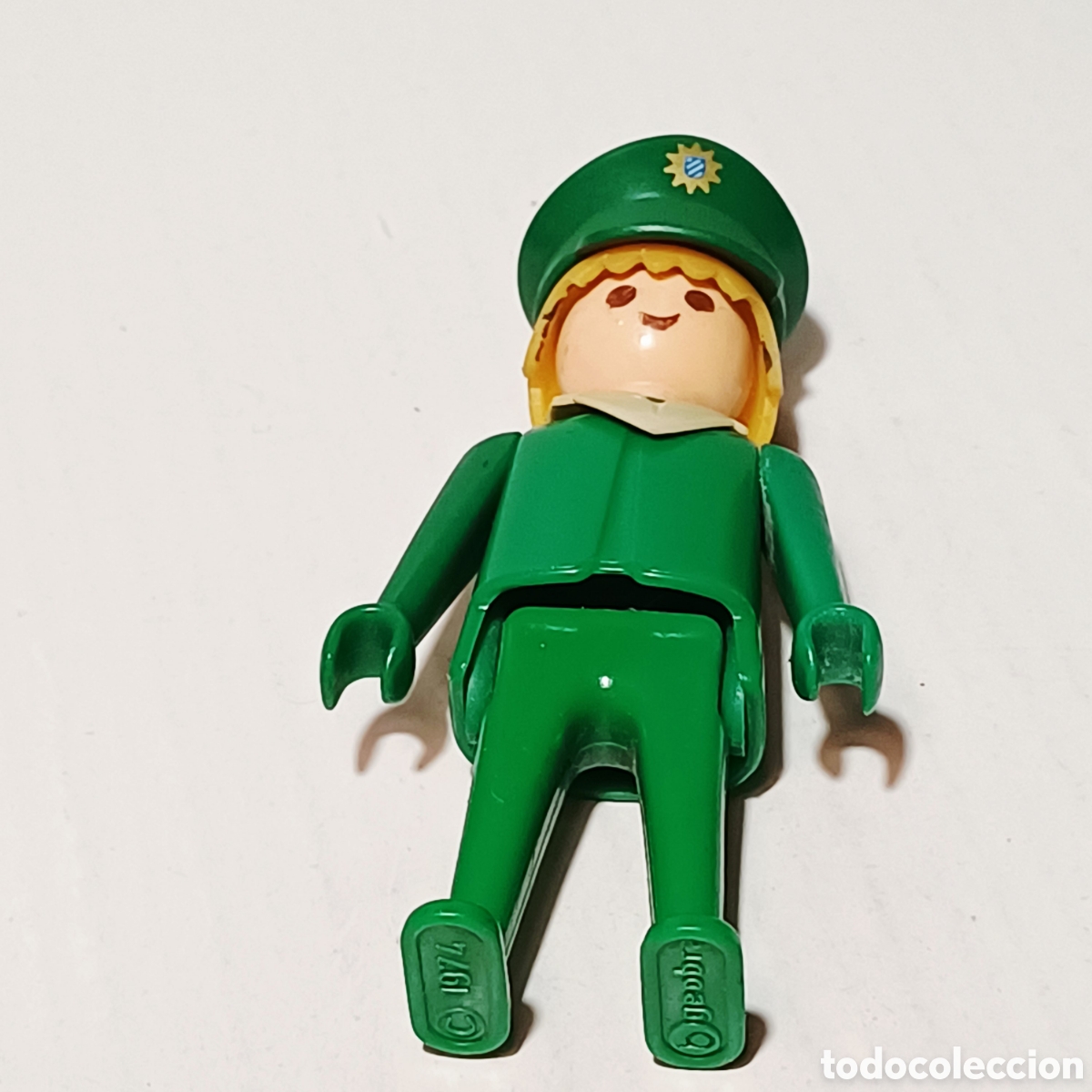 Playmobil: Figura Playmobil polic&iacute;a verde polizei primera epoca capitan moto