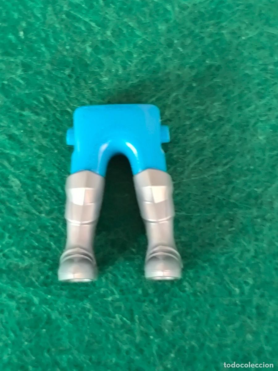 Playmobil: playmobil piernas medievales azul turquesa armadura coraza plata vikingos caballero castillo