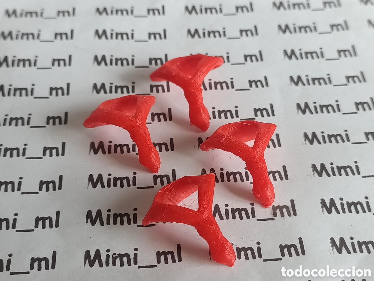 Playmobil: 4 pa&ntilde;uelos rojos cuello en impresi&oacute;n 3d compatibles Playmobil soldado nordista sudista western
