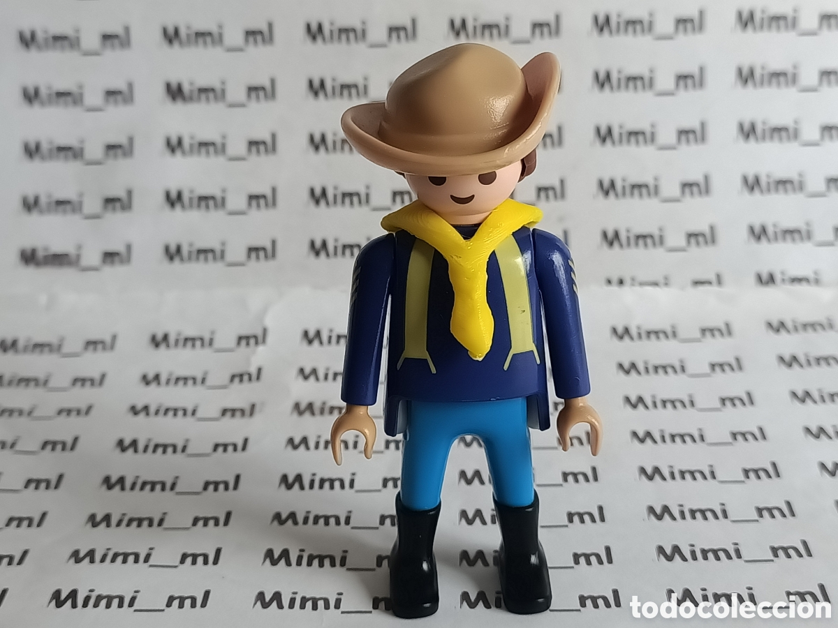 Playmobil: Pa&ntilde;uelo amarillo cuello en impresi&oacute;n 3d compatible Playmobil Western oeste nordista sudista