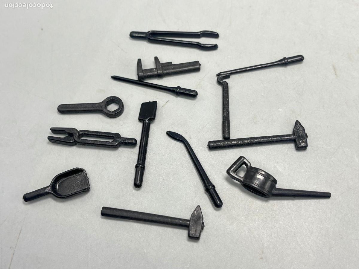 Playmobil: Playmobil lote herramienta Mecanico locomotora tren aceitera martillo negra herrero