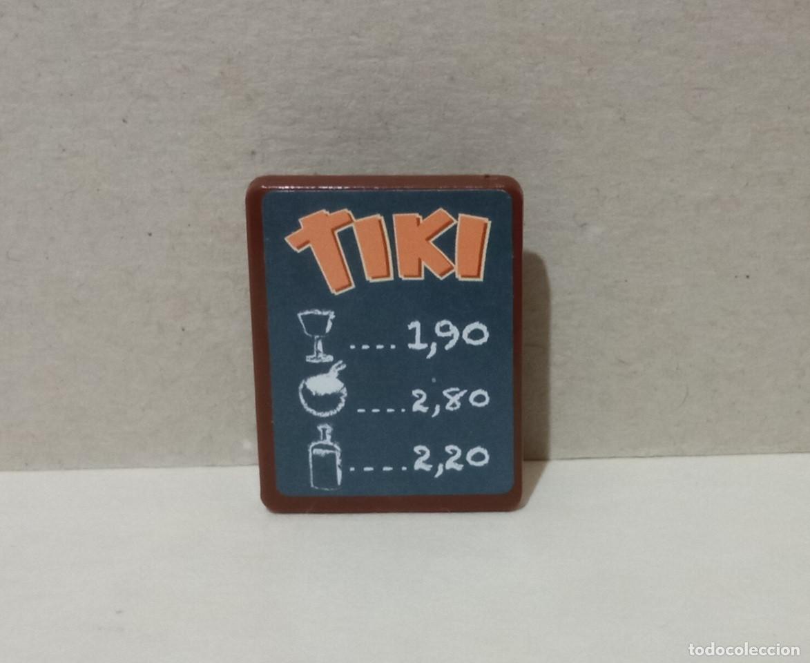 Playmobil: Playmobil - Cartel Letrero Tabl&oacute;n Anuncio Precios Comida Bar