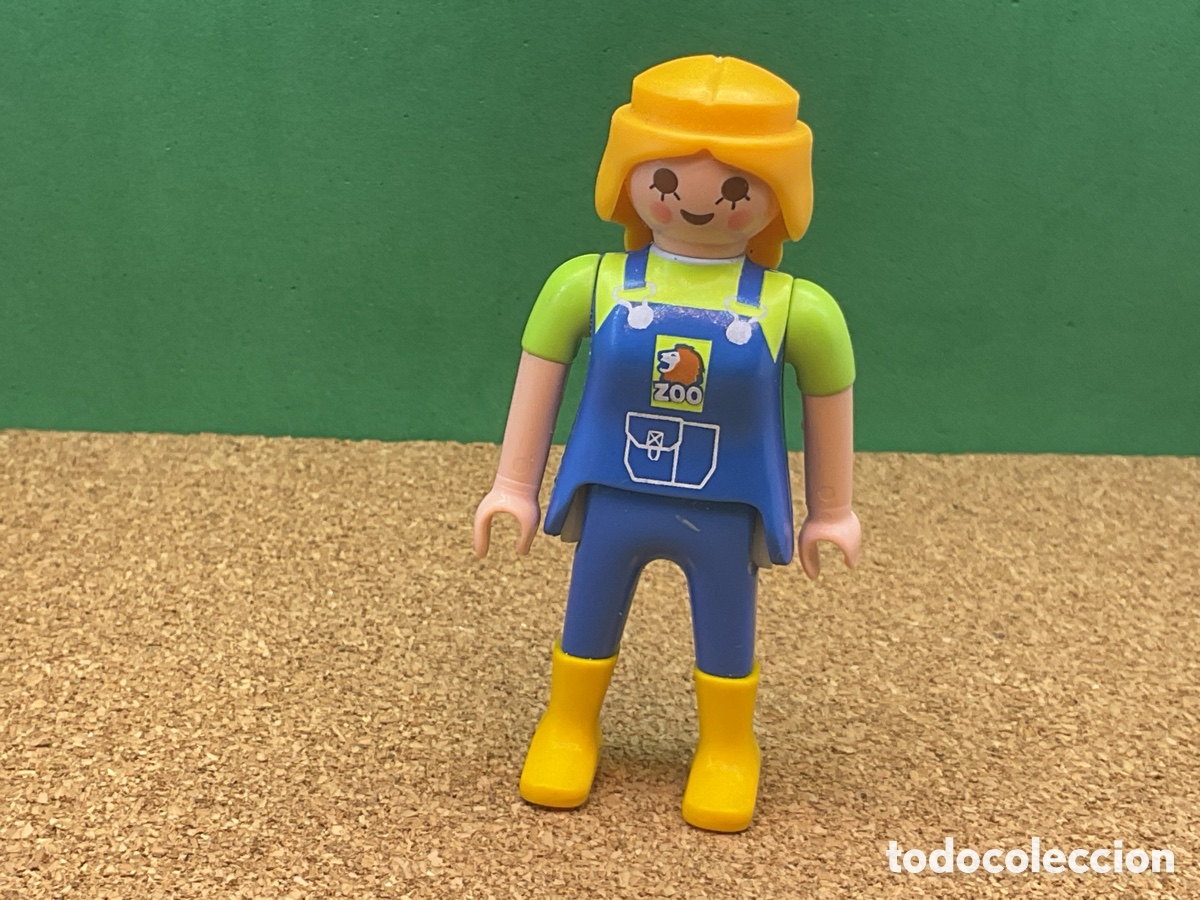 Playmobil: FIGURA PLAYMOBIL. TRABAJADORA, CUIDADORA DEL ZOO.