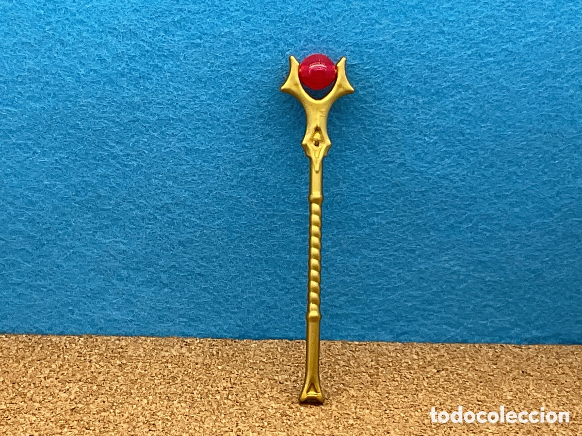 Playmobil: ACCESORIO PLAYMOBIL. ARMA, RAYO FULMlNADOR, BACULO, CETRO DORADO. REF MAGOS, BRUJAS, HECHICERO