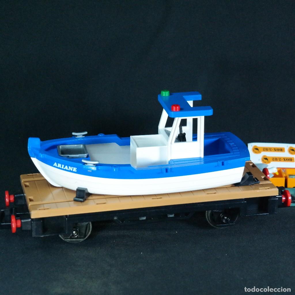 Playmobil: Playmobil vagon de cargo con bote pesquero Ariane ☼