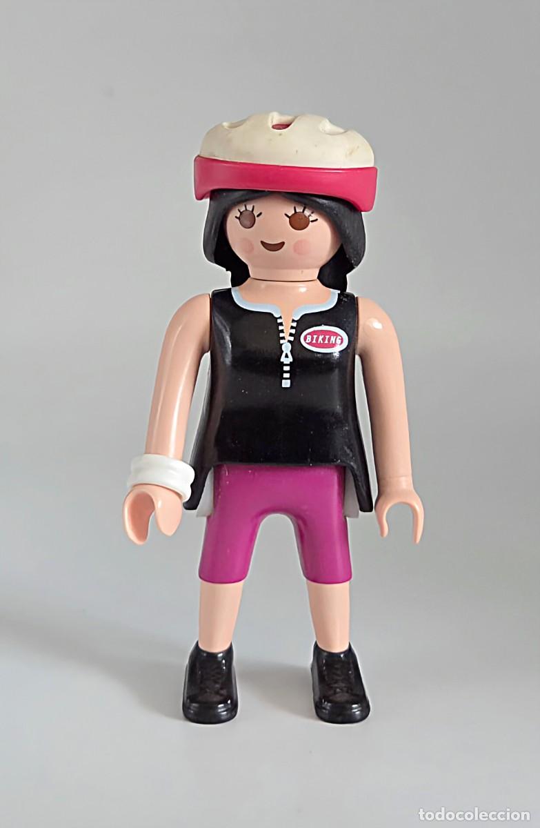 Playmobil: Playmobil chica ciclista con casco ref. 4743, 6396