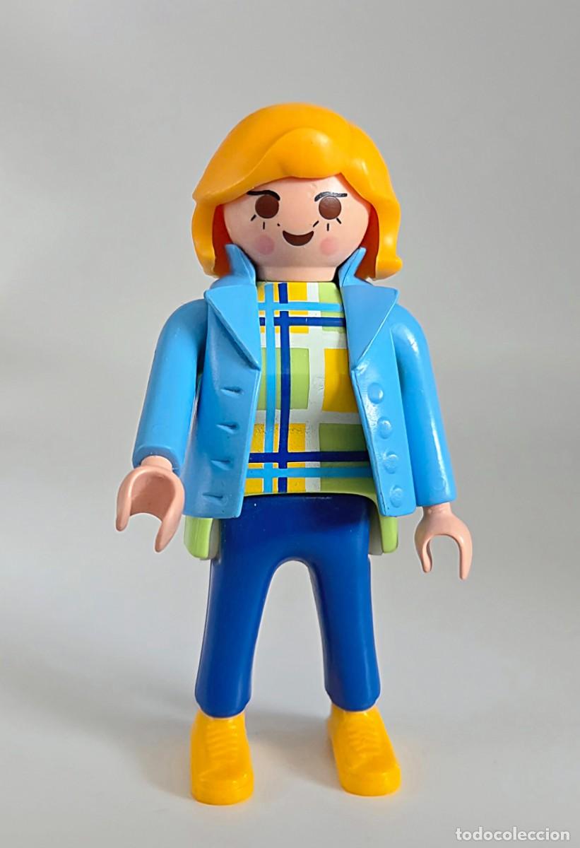 Playmobil: Playmobil chica rubia chaqueta azul ref. 3135, 3249, 4098, 4480, 5745