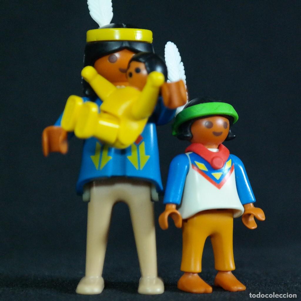 Playmobil: Playmobil mama con ni&ntilde;a y bebe indios ☼