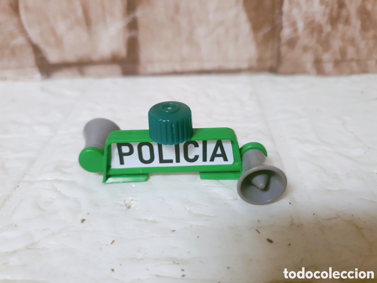 Playmobil: PLAYMOBIL LUZ LETRERO VERDE SIRENA TECHO COCHE POLICIA 3215 POLIZEI MOTO AMBULANCIA FURGON FAMOBIL