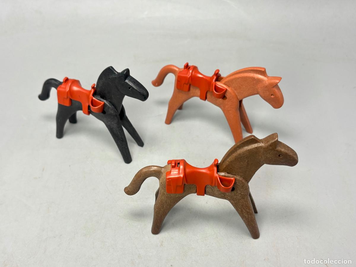 Playmobil: Playmobil lote caballos con silla de montar caballer&iacute;a