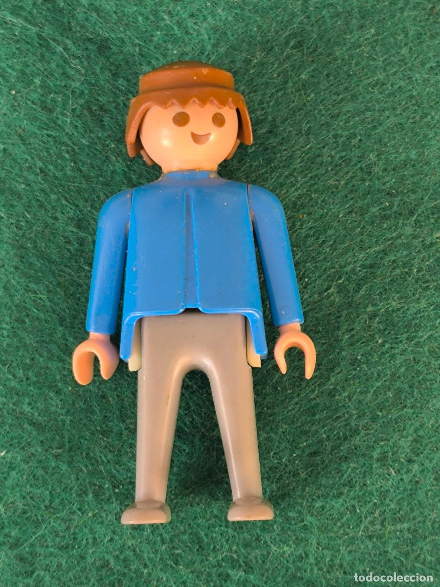 Playmobil: playmobil figura polic&iacute;a primera &eacute;poca azul piernas grises oeste vikingos piratas victoriano medieva