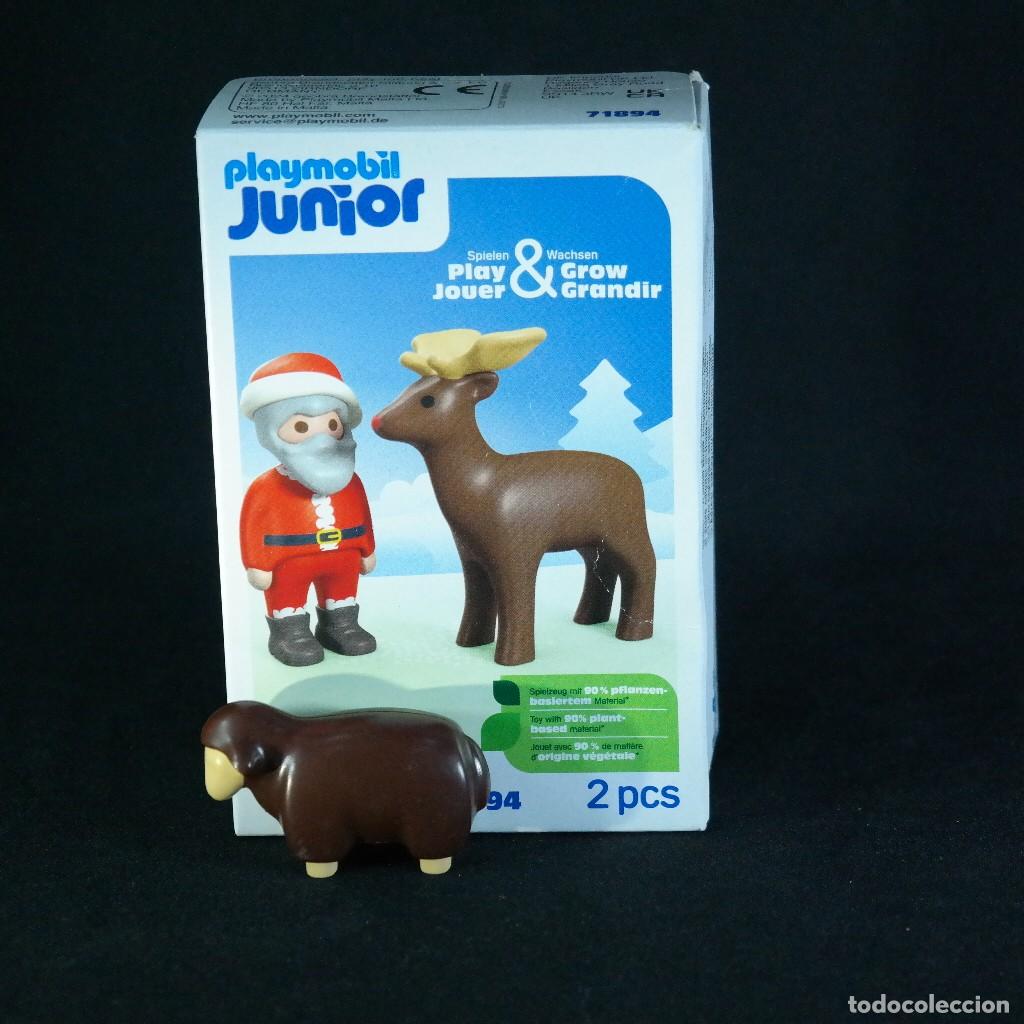 Playmobil: Playmobil 1.2.3. papa noel con reno y ovejita ☼