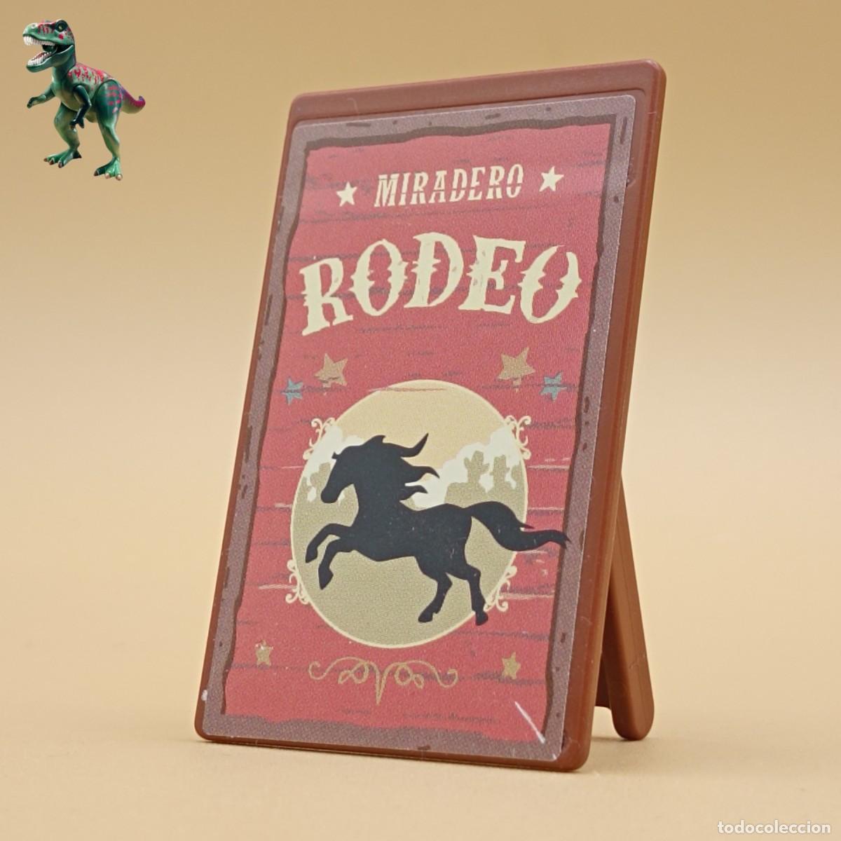 Playmobil: Playmobil cartel miradero rodeo letrero con soporte caballos competicion establo rancho 70698