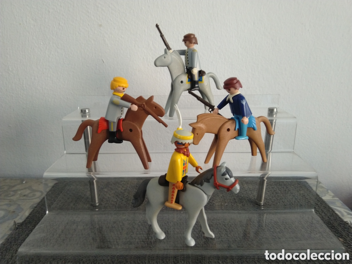 Playmobil: FIGURAS PVC CLICS DE PLAYMOBIL CLIC CLIQS SOLDADOS NORTE&Ntilde;OS CONFEDERADOS CABALLOS ESCOPETA