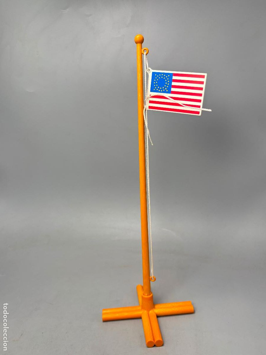 Playmobil: PLAYMOBIL 3023 soporte m&aacute;stil y bandera fuerte oeste