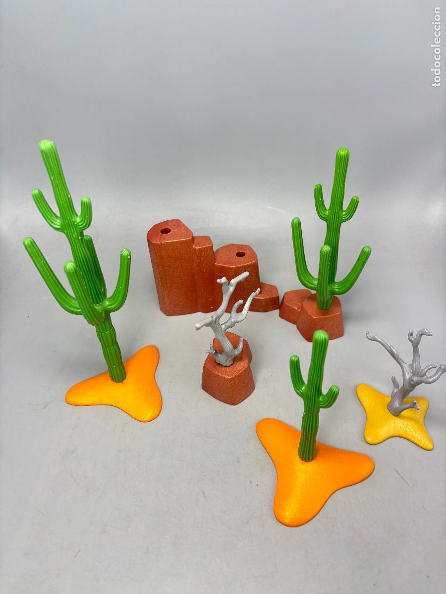 Playmobil: Playmobil lote cactus roca poblado indio