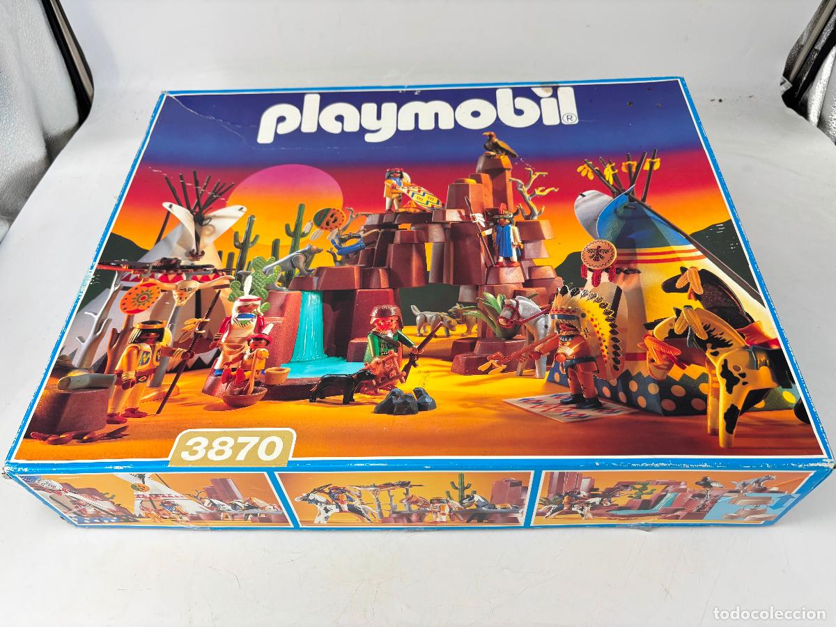 Playmobil: Playmobil 3870 caja vac&iacute;a poblado indio